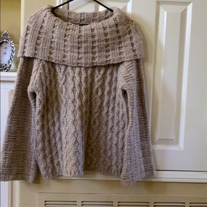 Silvia Novelli Oatmeal chunky cable sweater